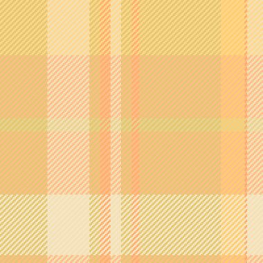 İtalyan kumaşı, ekose kumaş, periyodik doku, dikişsiz desen. Sonsuzluk vektörü tartan arkaplanını turuncu ve sarı renk paletinde kontrol et.