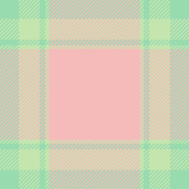 Tartan kontrol vektörü, dikişsiz ekose desenli. Doku arkaplan kumaşını açık ve yeşil renk paletinde dekore et.