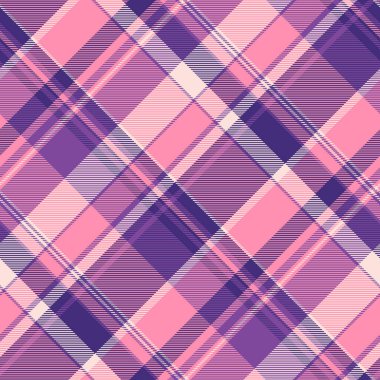 Şekil desenli ekose kumaş, dingin vektör pürüzsüz doku. İşaretli arkaplan tartan kontrol kırmızı ve çivit renk paleti ile tekstil.