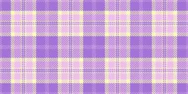 Felç dokusu vektör kumaşı, çoklu renk kontrolü tartan. Bayan arka plan ekosesiz tekstil ışık ve menekşe renk paleti.