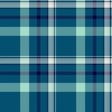 Klasik pikselleştirilmiş tartan deseni serin, rahatlatıcı maviler. Arka plan, tekstil ya da retro rötuş için mükemmel. Konfor ve geleneği çağrıştırıyor.