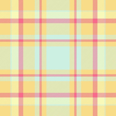 Güzel desenli tekstil kontrolü, uluslararası doku kusursuz. Açık ve sarı renk paletinde desenli vektör arkaplan ekoseli.