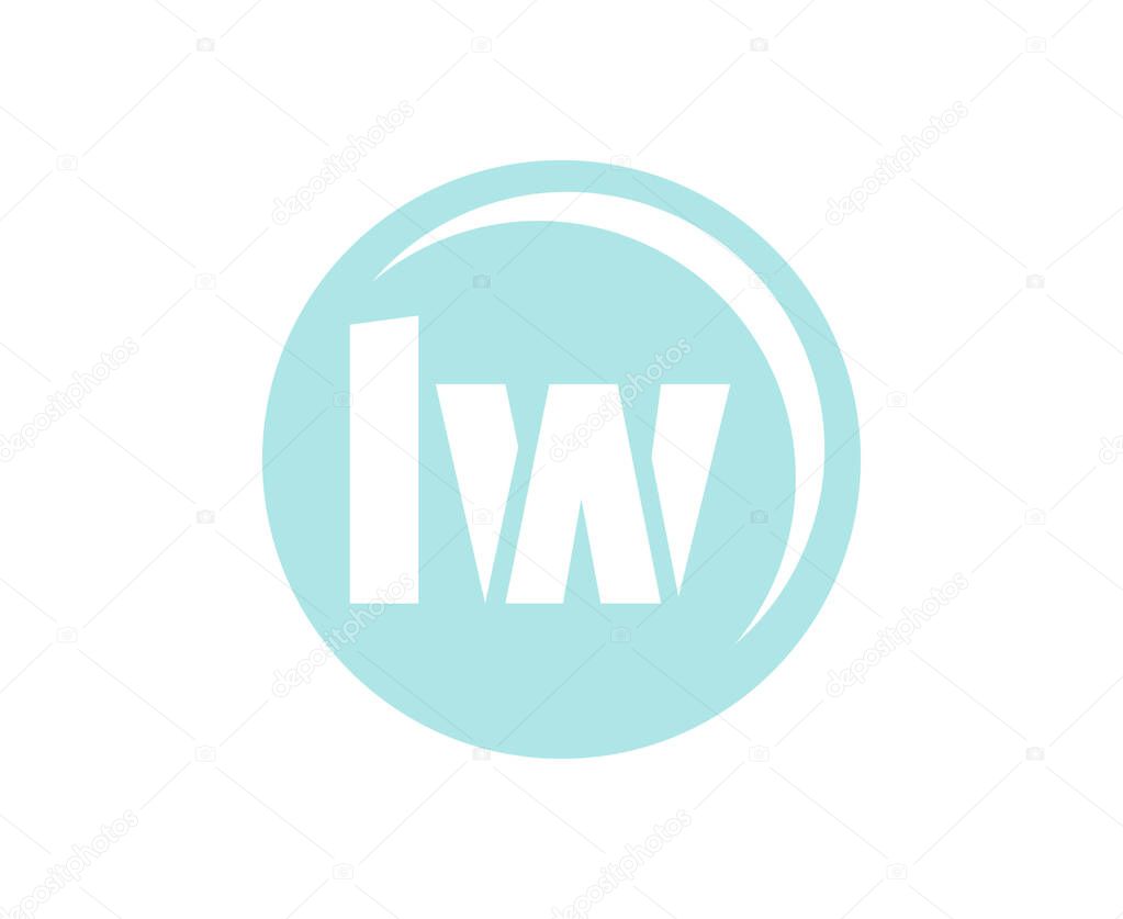 LW sport emblem or team logotype. Ball logo with a combination of Initial letter L and W for balls shop, sports company, training, club badge. Vector illustration.