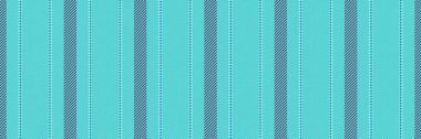 Becerikli dikey arka plan kumaşı, tekstil çizgileri. Cyan ve orta turkuaz renk paletinde konforlu dikişsiz desen vektörü.