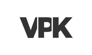VPK logo design template with strong and modern bold text. Initial based vector logotype featuring simple and minimal typography. Trendy company identity ideal for businesses brand presence.