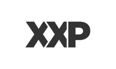 XXP logo design template with strong and modern bold text. Initial based vector logotype featuring simple and minimal typography. Trendy company identity ideal for businesses brand presence.