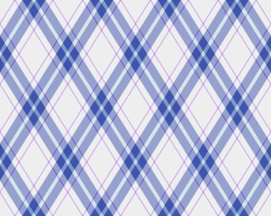 Beyaz arka planda yumuşak mavi ve mor renkli zarif çapraz ekoseli desen. Tekstil tasarımı, web sitesi geçmişi ya da kırtasiye için mükemmel.