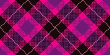 Güçlü, pürüzsüz kumaş, ahşap desenli ekose. Tartan vektör arkaplan tekstilini siyah ve parlak renk paletinde fırlat.