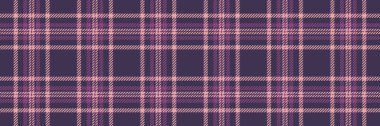 İngiliz dokusu pürüzsüz, resmi tekstil ekoseli. Piknik örtüsü kumaş desenli mor ve pembe renk paletinde tartan vektörü.