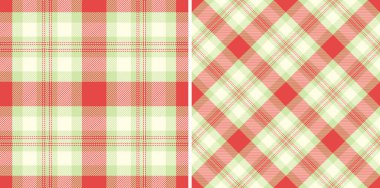 Arka plan vektör ekoseli kumaş kumaşı ve tekstil desensiz kalıp kontrolü. Yılbaşı renklerinde geçiyor. Giysilerdeki modayı tekrarla.
