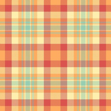 Performans desenli tekstil, gerçekçi arka plan kumaş kontrolü. Cadılar Bayramı ekoseli ekosesiz turuncu ve sarı renk paleti.