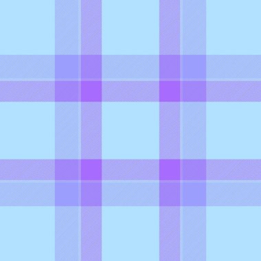 Her gün tartan dokuları pürüzsüz, Koreliler tekstil örneklerini kontrol ediyor. Cyan ve mavi renk paletinde biçimlendirilmiş kumaş arkaplan vektörü.