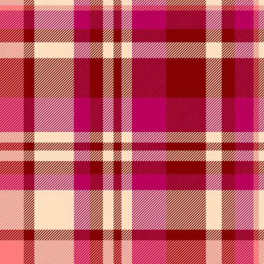 Uygun desenli tekstil vektörü, pano ekoseli dikişsiz tartan. Masa örtüsü, kumaş dokusu, kestane rengi paleti ile kontrol edilsin.