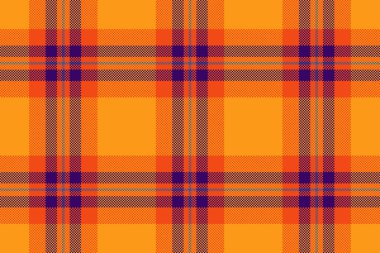 Canlı, retrostyle desenli turuncu, kırmızı ve mor renkli. Sonbahar temaları, rahat tasarımlar ya da grafik öğeler için çok yönlü bir fon. Kumaş doku efekti.