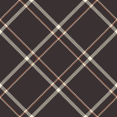 Klasik ekose desen. Tarafsız tonlara sahip sonbahar dokuması, arka plan, giyim tasarımı ya da şenlikli sanatlar için mükemmel. Zamansız biçim.