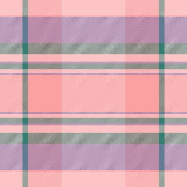 Klasik ekose desenli yumuşak pastel renkler. Arkaplan, giyim ve grafik tasarım için uygun geleneksel bir tekstil tasarımı.