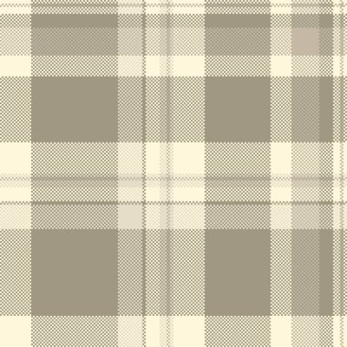 Klasik bej ve kahverengi ekose desenli. Moda, iç tasarım ya da tatil temaları için çok yönlü bir arka plan. Sıcaklığı, konforu ve geleneksel stili çağrıştırıyor.
