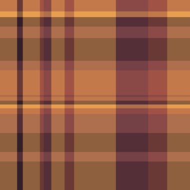 Mevsimsel vektör kumaş deseni, birinci sınıf tartan doku kontrolü. Okula geri dön ekose tekstil arka plan turuncu ve kırmızı palette pürüzsüz.
