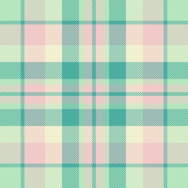 Yumuşak pastel renklerde narin pikselli ekoseli desen. Geçmişler, tekstil ve retrotemalı tasarımlar için ideal. Rahatlık ve geleneği çağrıştırıyor..