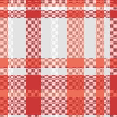 Modern uygulamalar için dijitalleştirilmiş, kırmızı ve gri renkli klasik damalı desen. Tekstil, grafik tasarım veya arka plan. Hem yazdırma hem de web kullanımları için çok yönlü.