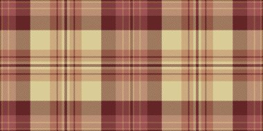 Bireysellik kusursuz kontrol vektörü, yakışıklı desenli tartan tekstili. Gündüz kumaş dokusu arka plan ekoseli kırmızı ve sarı renk paleti.