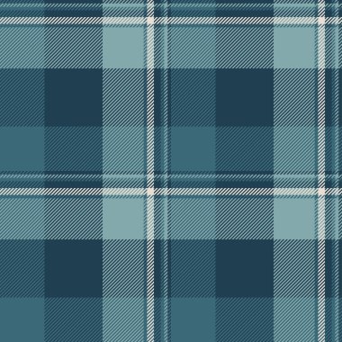 Sakin tekstil ekoseli, kusursuz, narin arka plan kumaş deseni. Cyan ve pastel renk paletinde küçük vektör dokusu tartanı kontrol et.