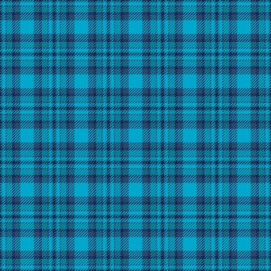 Çoklu renkli vektör ekoseli, tekstil dikişsiz. Cyan ve mavi renk paletinde gösterişli arkaplan tartan kumaş dokusu.