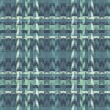 Warp ekose dokusu pürüzsüz, Meksika vektör arkaplan kumaşı. Pastel ve cyan renk paletinde 30 'ların desenli tekstil tartan kontrolü.
