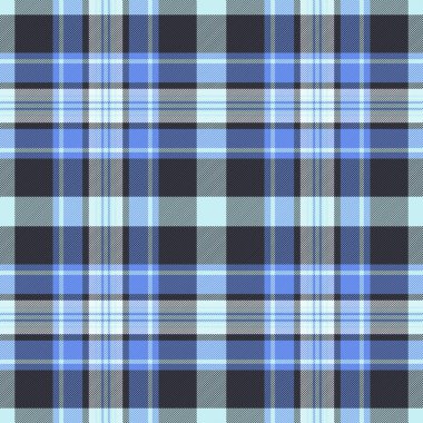 Tekstil vektör kumaşı basıyor, ekoseli kumaş dikişsiz. Hanuka desen arka plan mavi ve açık renk paleti ile kontrol.