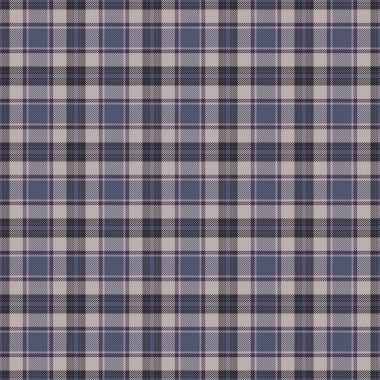 Ön ekose arka plan vektörü, madras tekstil kontrol dokusu. Boş desenli kumaş pastel ve gri renk paletinde dikişsiz tartan.