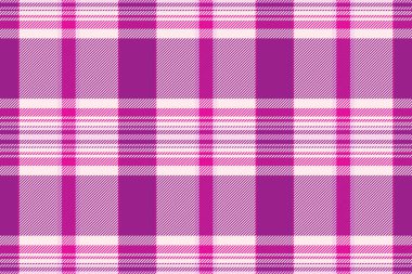 Varyasyon kontrolü tekstil kumaşı, temiz desenli arkaplan kumaşı. Bahçe dokusu beyaz ve morumsu renklerde ekosesiz vektör ekoseli.