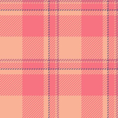 Sanatsal kusursuz kontrol kumaşı, rahat ekose vektör dokusu. Kırmızı ve turuncu renk paletinde süit tekstil arka plan tartanı.
