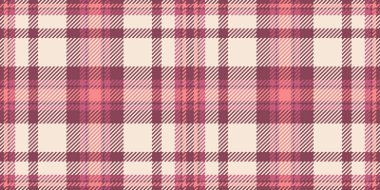 Tekstil desenini kusursuz, rastgele kumaş dokusu vektörü. Bireysellik kırmızı ve antika beyaz renk paletinde ekose arkaplanı kontrol et.