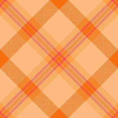 Sıcak ve davetkar ekose desenli turuncu, şeftali ve pembe tonlarda. Klasik, çok yönlü tasarım. Özgeçmiş, tekstil ve sonbahar temaları için ideal.