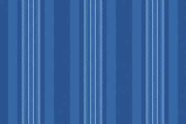 Mavi çizgili kumaş dokusu. Tekstil tasarımı, arka plan ya da döşeme için dikey çizgiler. Klasik, çok yönlü ve çeşitli projeler için uygun..