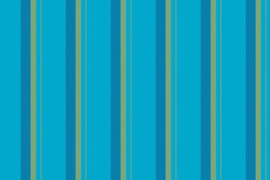 Birincil çizgili vektör kumaşı, dikey tekstil dokusu giyin. Meslek arkaplan deseni Cyan ve Amber renk paletinde dikişsiz çizgiler.