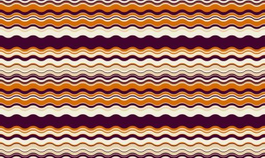 Sonbahar renklerinde canlı dalgalı çizgiler dinamik ve esinlenmiş bir desen oluşturur. Tekstil tasarımı, web sitesi geçmişi ya da oyuncu ama sofistike bir estetik gerektiren her proje için mükemmel..