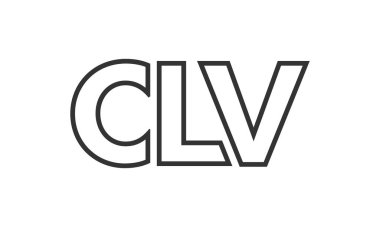 CLV logo tasarım şablonu güçlü ve modern kalın metin ile. Basit ve minimal tipografi içeren ilk tabanlı vektör logosu. Modayı takip eden şirket kimliği markalar için ideal..