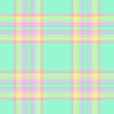 Tartan vektör desenini bitir, ekose kumaş kontrolü yap. Daisy arkaplan tekstil dokusu ışık ve nane renkleri paletinde pürüzsüz.