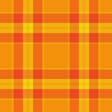 Kumaş kumaşlı, havlu desenli kumaşlı. Parlak ve turuncu renk paletinde arkaplan ekoseli vektör.