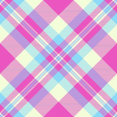 Neşeli pastel ekose desenli. Doku konforu ve tarzı temsil eder. Tekstil, arka plan ya da herhangi bir projeye biraz kapris katmak için ideal..