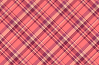 Kırsal ekose desenli, noel kartı, tartan desenli kumaş. Valentine arka plan kumaş vektörünü kırmızı ve pembe renk paletinde kontrol et.