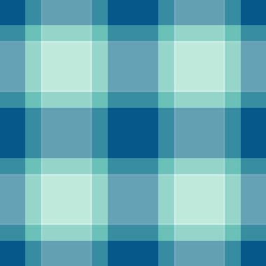 Ceket desenli vektör dokusu, genç tartan kumaş kontrolü. Cyan ve açık renk paletinde tekstil ekoseli arka plan.