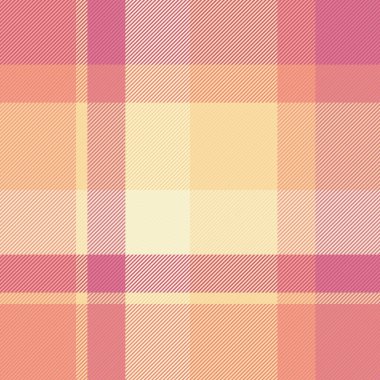 Argyle kusursuz vektör arkaplan, moda tartan tekstil ekose. Üretim kontrol kumaş desen dokusu kırmızı ve kehribar renk paleti.