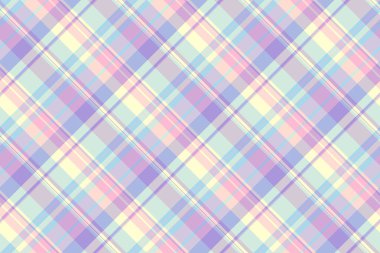 İnce desenli tartan, kurdele, tekstil kontrolü dokusu. Noletide dikişsiz kumaş vektör ekoseli ışık ve beyaz renk paleti.