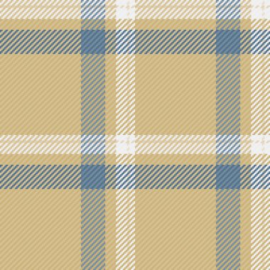 Konfor tekstil kontrol geçmişi, doku desen vektörünü göster. Sırt kumaşı, kehribar rengi ve beyaz palette ekosesiz ekoseli kumaş..