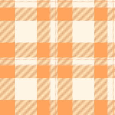 Madras vektör dokusu, nostaljik tartan kontrol dokusu. Turuncu ve eski dantel renk paletleriyle kusursuz tekstil desenleri paketleniyor.