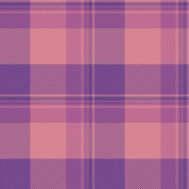 Dikdörtgen vektör tartan deseni, İskoç kusursuz kontrol kumaşı. 60 'ların tekstil arkaplan deseni ekoseli kırmızı ve mor renk paleti.
