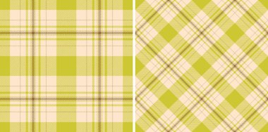 Kumaş arkaplanının kumaş desenli, ekoseli kumaş dokusuna sahip vektör desenli tartanı. Besin renklerine bürünmüş. Klasik gardırop esasları zamansız stil için.