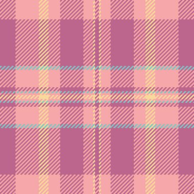 Pembe, sarı ve mavi renklerde örülmüş ekose desenli. Tekstil tasarımı arka plan, moda veya şenlik teması için idealdir. Çok yönlü arkaplan.